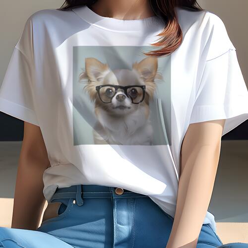 チワワ Tシャツ レディース 犬ファン 半袖 春夏 犬柄 プリント カジュアル かわいい 人間用 個性派 ここだけのデザイン 面白 メガネ チワワ チワワ Tシャツ レディース 犬ファン 半袖 春夏 犬柄 プリント カジュアル かわいい 人間用 個性派 ここだけのデザイン 面白 メガネ チワワ