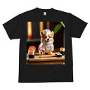 コーギー Tシャツ メンズ キッズ 犬ファン 半袖 春夏 犬柄 プリント カジュアル かわいい 人間用 個性派 ここだけのデザイン 面白 寿司 コーギー シェフ...