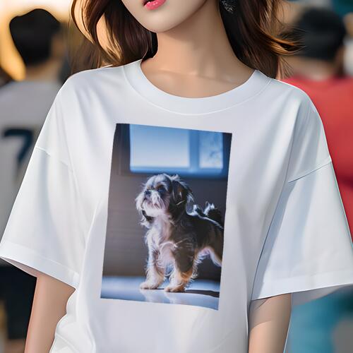 シーズー Tシャツ レディース 犬ファン 半袖 春夏 犬柄 プリント カジュアル かわいい 人間用 個性派 ここだけのデザイン 面白 シーズー シーズー Tシャツ レディース 犬ファン 半袖 春夏 犬柄 プリント カジュアル かわいい 人間用 個性派 ここだけのデザイン 面白 シーズー