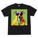 イタリアングレーハウンド Tシャツ メンズ キッズ 犬ファン 半袖 春夏 犬柄 プリント カジュアル かわいい 人間用 個性派 ここだけのデザイン 面白 サングラス イタリアングレーハウンド ジャケット