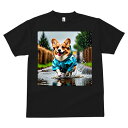 コーギー Tシャツ メンズ キッズ 犬ファン 半袖 春夏 犬柄 プリント カジュアル かわいい 人間用 個性派 ここだけのデザイン 面白 雨 コーギー レインコ...