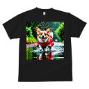 コーギー Tシャツ メンズ キッズ 犬ファン 半袖 春夏 犬柄 プリント カジュアル かわいい 人間用 個性派 ここだけのデザイン 面白 雨 コーギー レインコ...