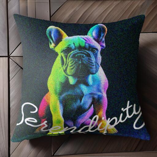 フレンチブルドッグ クッションカバー 45×45cm アニマル柄 おしゃれ 可愛い クッション本体付き 正方形..