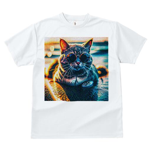 Tシャツ レディース 犬ファン 半袖 春夏 犬柄 プリント カジュアル かわいい 人間用 個性派 ここだけのデザイン 面白 サングラス 猫