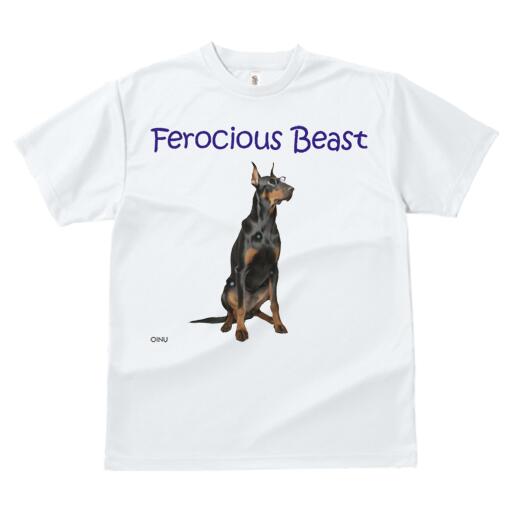 ドーベルマン Tシャツ レディース 犬ファン 半袖 春夏 犬柄 プリント カジュアル かわいい 人間用 個性派 ここだけのデザイン 面白 メガネ ドーベルマン
