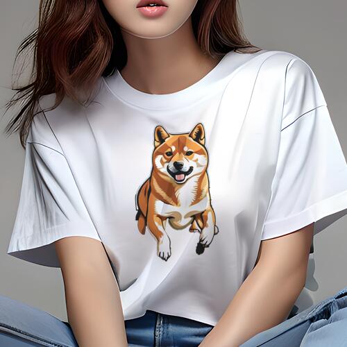 柴犬 Tシャツ レディース 犬ファン 半袖 春夏 犬柄 プリント カジュアル かわいい 人間用 個性派 ここだけのデザイン 面白 柴犬(4)
