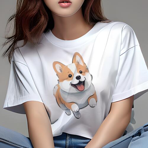 コーギー Tシャツ レディース 犬ファン 半袖 春夏 犬柄 プリント カジュアル かわいい 人間用 個性派 ここだけのデザイン 面白 かわいい コーギー 笑顔 イラスト コーギー Tシャツ レディース 犬ファン 半袖 春夏 犬柄 プリント カジュアル かわいい 人間用 個性派 ここだけのデザイン 面白 かわいい コーギー 笑顔 イラスト