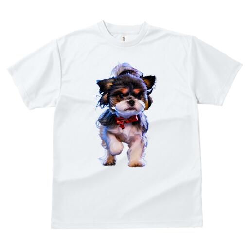 シーズー Tシャツ メンズ キッズ 犬ファン 半袖 春夏 犬柄 プリント カジュアル かわいい 人間用 個性派 ここだけのデザイン 面白 蝶ネクタイ シーズー