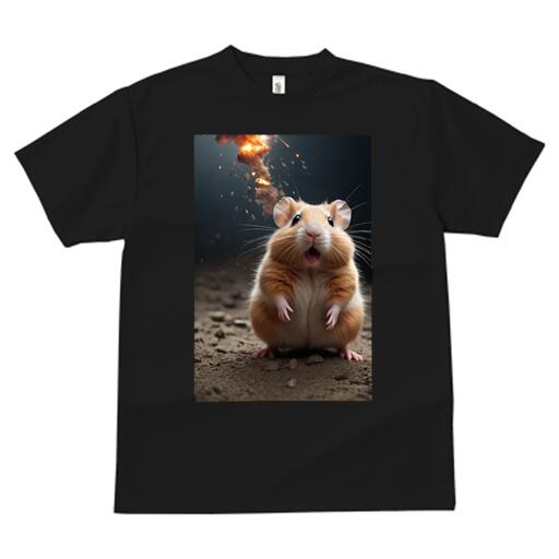 Tシャツ メンズ キッズ 犬ファン 半袖 春夏 犬柄 プリント カジュアル かわいい 人間用 個性派 ここだけのデザイン 面白 爆発 ハムスター げっ歯類 動物