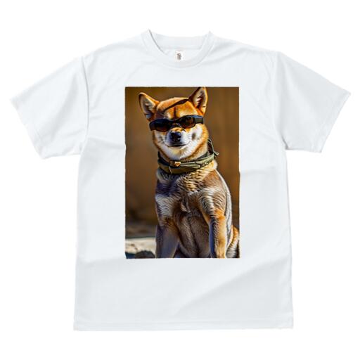 柴犬 Tシャツ レディース 犬ファン 半袖 春夏 犬柄 プリント カジュアル かわいい 人間用 個性派 ここだけのデザイン 面白 サングラス 柴犬 首輪
