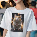 Tシャツ レディース 犬ファン 半袖 春夏 犬柄 プリント カジュアル かわいい 人間用 個性派 ここだけのデザイン 面白 クッキー ハムスター