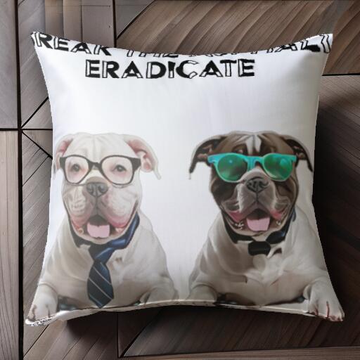 ネクタイ アメリカンブリー 眼鏡 サングラス クッションカバー 45×45cm アニマル柄 おしゃれ 可愛い ク..