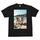 柴犬 Tシャツ メンズ キッズ 犬ファン 半袖 春夏 犬柄 プリント カジュアル かわいい 人間用 個性派 ここだけのデザイン 面白 ビーチ 柴犬 海 砂浜 海岸