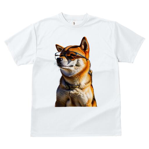 柴犬 Tシャツ レディース 犬ファン 半袖 春夏 犬柄 プリント カジュアル かわいい 人間用 個性派 ここだけのデザイン 面白 サングラス 柴犬