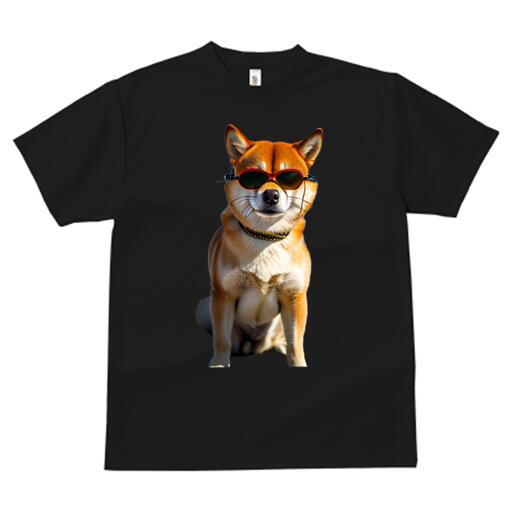 柴犬 Tシャツ メンズ キッズ 犬ファン 半袖 春夏 犬柄 プリント カジュアル かわいい 人間用 個性派 ここだけのデザイン 面白 サングラス 柴犬 首輪