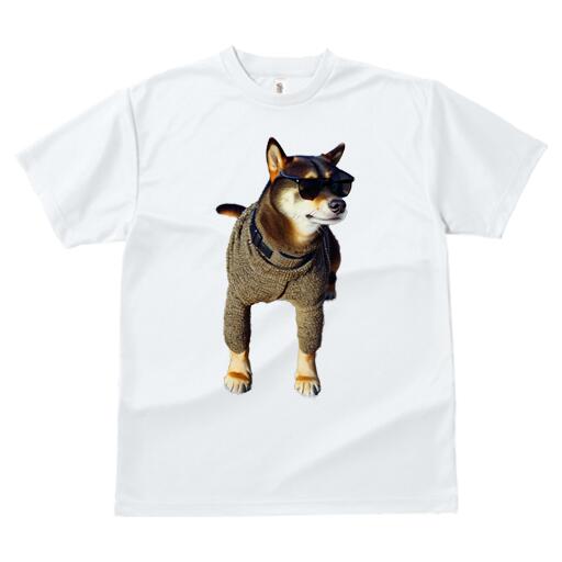 柴犬 Tシャツ レディース 犬ファン 半袖 春夏 犬柄 プリント カジュアル かわいい 人間用 個性派 ここだけのデザイン 面白 サングラス 柴犬 服