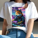 柴犬 Tシャツ レディース 犬ファン 半袖 春夏 犬柄 プリント カジュアル かわいい 人間用 個性派 ここだけのデザイン 面白 DJ 柴犬 クラブ 音楽 ヘッドホン