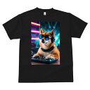 柴犬 Tシャツ メンズ キッズ 犬ファン 半袖 春夏 犬柄 プリント カジュアル かわいい 人間用 個性派 ここだけのデザイン 面白 サングラス 柴犬 ヘッドホン DJ ミキサー