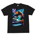 柴犬 Tシャツ メンズ キッズ 犬ファン 半袖 春夏 犬柄 プリント カジュアル かわいい 人間用 個性派 ここだけのデザイン 面白 DJ 柴犬 ヘッドホン サングラス ネオン