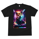 柴犬 Tシャツ メンズ キッズ 犬ファン 半袖 春夏 犬柄 プリント カジュアル かわいい 人間用 個性派 ここだけのデザイン 面白 DJ 柴犬 ターンテーブル ヘッドホン ネオンライト
