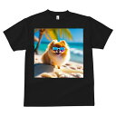 ポメラニアン Tシャツ メンズ キッズ 犬ファン 半袖 春夏 犬柄 プリント カジュアル かわいい 人間用 個性派 ここだけのデザイン 面白 ビーチ ポメラニアン サングラス 夏 海