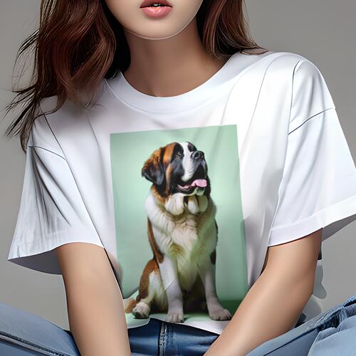 セントバーナード Tシャツ レディース 犬ファン 半袖 春夏 犬柄 プリント カジュアル かわいい 人間用 個性派 ここだけのデザイン 面白 セントバーナード セントバーナード Tシャツ レディース 犬ファン 半袖 春夏 犬柄 プリント カジュアル かわいい 人間用 個性派 ここだけのデザイン 面白 セントバーナード
