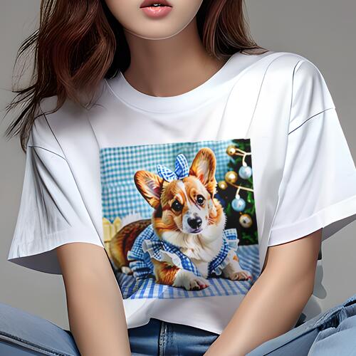 コーギー Tシャツ レディース 犬ファン 半袖 春夏 犬柄 プリント カジュアル かわいい 人間用 個性派 ..