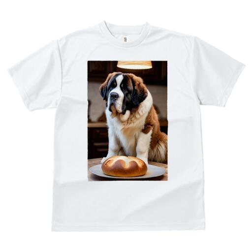 セントバーナード Tシャツ レディース 犬ファン 半袖 春夏 犬柄 プリント カジュアル かわいい 人間用 個性派 ここだけのデザイン 面白 パン セントバーナード