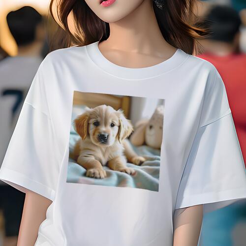 ゴールデンレトリバー Tシャツ レディース 犬ファン 半袖 春夏 犬柄 プリント カジュアル かわいい 人..