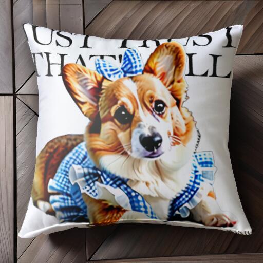 ギンガムチェック コーギー リボン クッションカバー 45×45cm アニマル柄 おしゃれ 可愛い クッション..