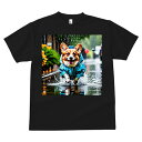 コーギー Tシャツ メンズ キッズ 犬ファン 半袖 春夏 犬柄 プリント カジュアル かわいい 人間用 個性派 ここだけのデザイン 面白 雨 コーギー レインコ...