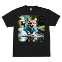 コーギー Tシャツ メンズ キッズ 犬ファン 半袖 春夏 犬柄 プリント カジュアル かわいい 人間用 個性派 ここだけのデザイン 面白 雨 コーギー レインコ...