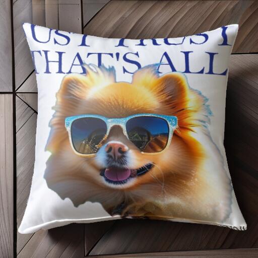 サングラス ポメラニアン クッションカバー 45×45cm アニマル柄 おしゃれ 可愛い クッション本体付き 正方形 犬ファン