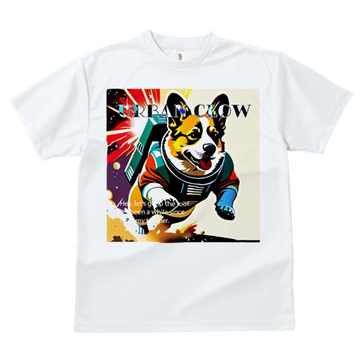 コーギー Tシャツ レディース 犬ファン 半袖 春夏 犬柄 プリント カジュアル かわいい 人間用 個性派 ここだけのデザイン 面白 宇宙 コーギー スペース 宇宙飛行士 クール