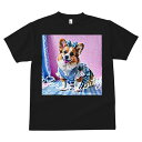 コーギー Tシャツ メンズ キッズ 犬ファン 半袖 春夏 犬柄 プリント カジュアル かわいい 人間用 個性派 ここだけのデザイン 面白 リボン コーギー ワンピース