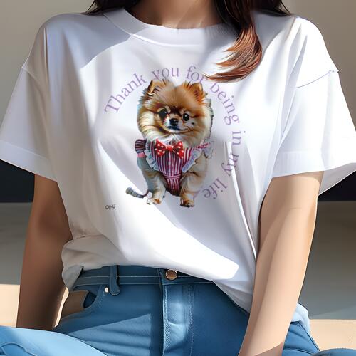 ポメラニアン Tシャツ レディース 犬ファン 半袖 春夏 犬柄 プリント カジュアル かわいい 人間用 個性派 ここだけのデザイン 面白 リボン ポメラニアン 服 ポメラニアン Tシャツ レディース 犬ファン 半袖 春夏 犬柄 プリント カジュアル かわいい 人間用 個性派 ここだけのデザイン 面白 リボン ポメラニアン 服