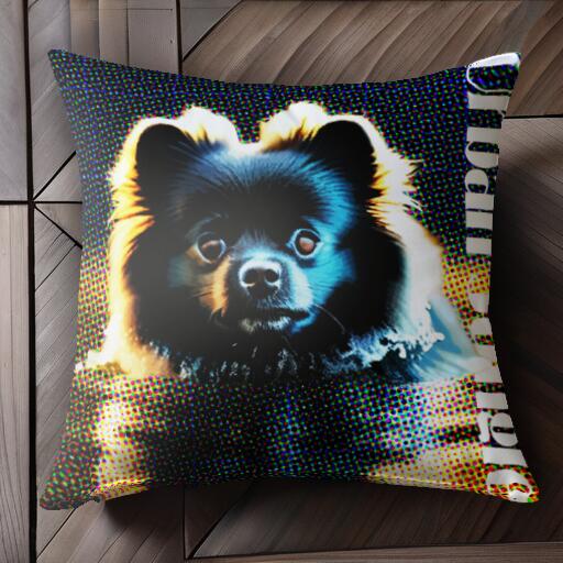 ポメラニアン クッションカバー 45×45cm アニマル柄 おしゃれ 可愛い クッション本体付き 正方形 犬ファン