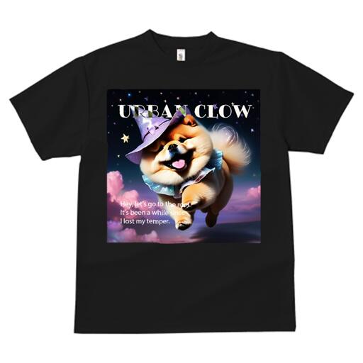 チャウチャウ Tシャツ メンズ キッズ 犬ファン 半袖 春夏 犬柄 プリント カジュアル かわいい 人間用 個性派 ここだけのデザイン 面白 魔法使い チャウチャウ 星 雲