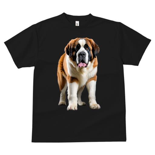 セントバーナード Tシャツ レディース 犬ファン 半袖 春夏 犬柄 プリント カジュアル かわいい 人間用 個性派 ここだけのデザイン 面白 セントバーナード