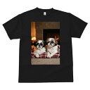 シーズー Tシャツ メンズ キッズ 犬ファン 半袖 春夏 犬柄 プリント カジュアル かわいい 人間用 個性派 ここだけのデザイン 面白 暖炉 シーズー キャンドル ブランケット