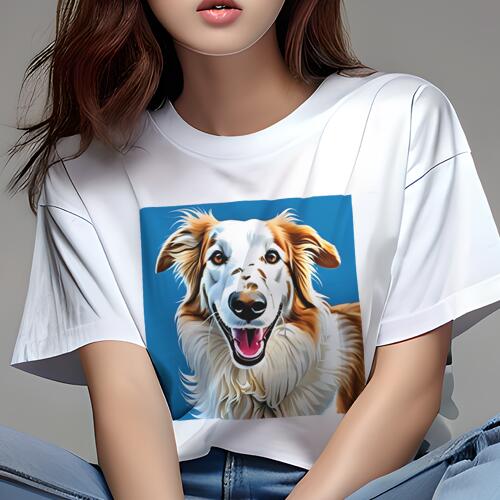 ボーダーコリー Tシャツ レディース 犬ファン 半袖 春夏 犬柄 プリント カジュアル かわいい 人間用 個性派 ここだけのデザイン 面白 犬 ボーダーコリー ペット 動物 笑顔