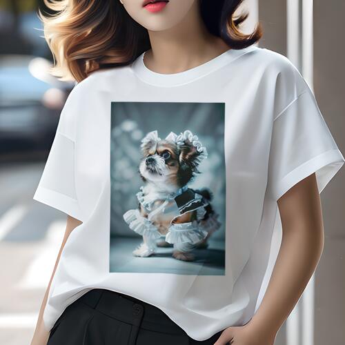 シーズー Tシャツ レディース 犬ファン 半袖 春夏 犬柄 プリント カジュアル かわいい 人間用 個性派 ここだけのデザイン 面白 フリル シーズー レース シーズー Tシャツ レディース 犬ファン 半袖 春夏 犬柄 プリント カジュアル かわいい 人間用 個性派 ここだけのデザイン 面白 フリル シーズー レース
