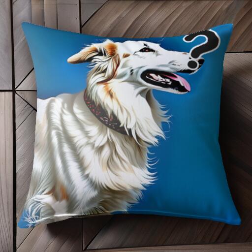 疑問符 イングリッシュセター クッションカバー 45×45cm アニマル柄 おしゃれ 可愛い クッション本体付..