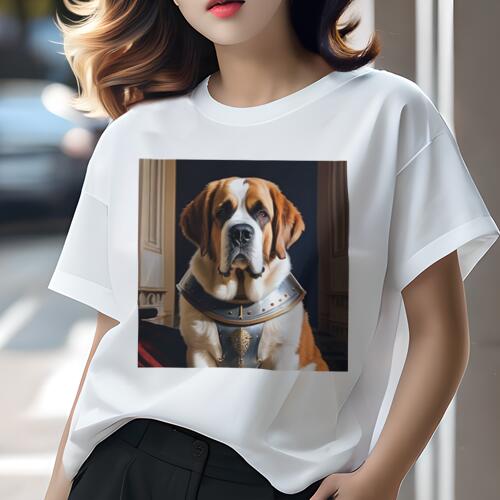 セントバーナード Tシャツ レディース 犬ファン 半袖 春夏 犬柄 プリント カジュアル かわいい 人間用 個性派 ここだけのデザイン 面白 鎧 セントバーナード セントバーナード Tシャツ レディース 犬ファン 半袖 春夏 犬柄 プリント カジュアル かわいい 人間用 個性派 ここだけのデザイン 面白 鎧 セントバーナード
