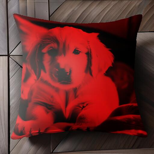 ゴールデンレトリバー クッションカバー 45×45cm アニマル柄 おしゃれ 可愛い クッション本体付き 正方形 犬ファン