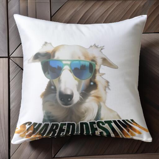 サングラス ボルゾイ クッションカバー 45×45cm アニマル柄 おしゃれ 可愛い クッション本体付き 正方..