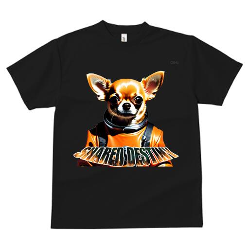 チワワ Tシャツ レディース 犬ファン 半袖 春夏 犬柄 プリント カジュアル かわいい 人間用 個性派 ここだけのデザイン 面白 宇宙服 チワワ スペース