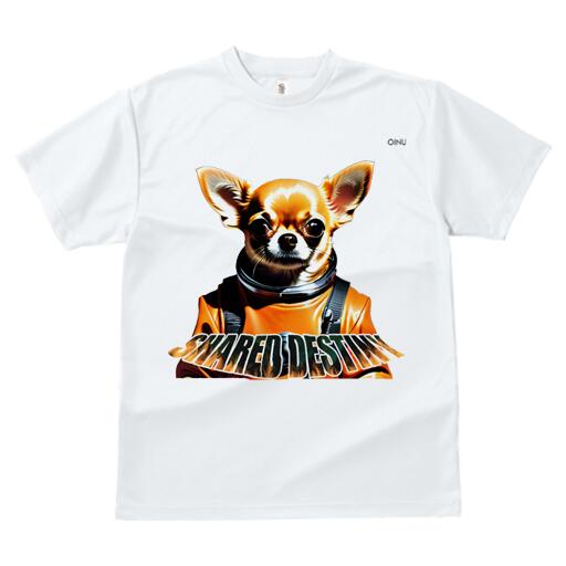 チワワ Tシャツ レディース 犬ファン 半袖 春夏 犬柄 プリント カジュアル かわいい 人間用 個性派 ここだけのデザイン 面白 宇宙服 チワワ スペース