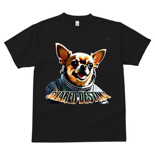 チワワ Tシャツ レディース 犬ファン 半袖 春夏 犬柄 プリント カジュアル かわいい 人間用 個性派 ここだけのデザイン 面白 宇宙服 チワワ