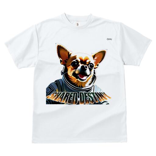 チワワ Tシャツ レディース 犬ファン 半袖 春夏 犬柄 プリント カジュアル かわいい 人間用 個性派 ここだけのデザイン 面白 宇宙服 チワワ